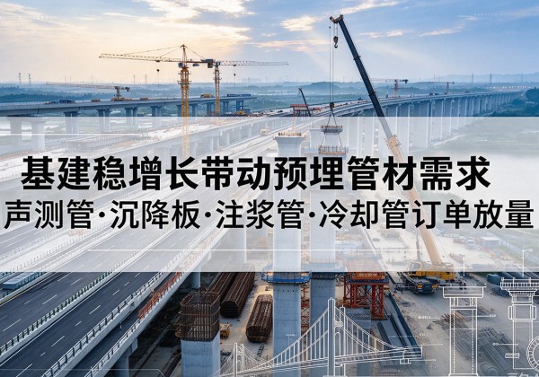 维西基建稳增长带动预埋监测管材需求，声测管、沉降板、注浆管订单持续放量